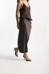 Gonna midi melanzana donna Antonelli firenze - 4