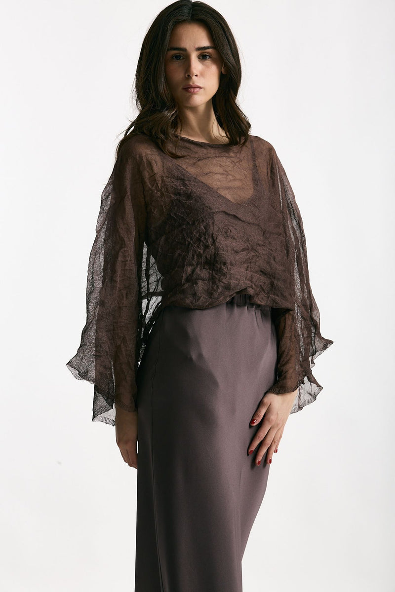 Top in seta e fibra metallizzata donna Antonelli firenze - 1