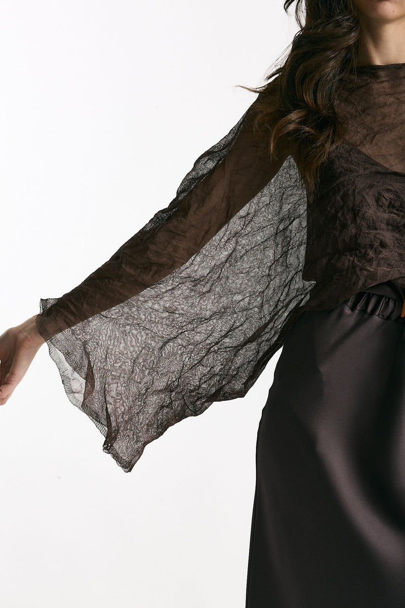 Top in seta e fibra metallizzata donna Antonelli firenze - 5
