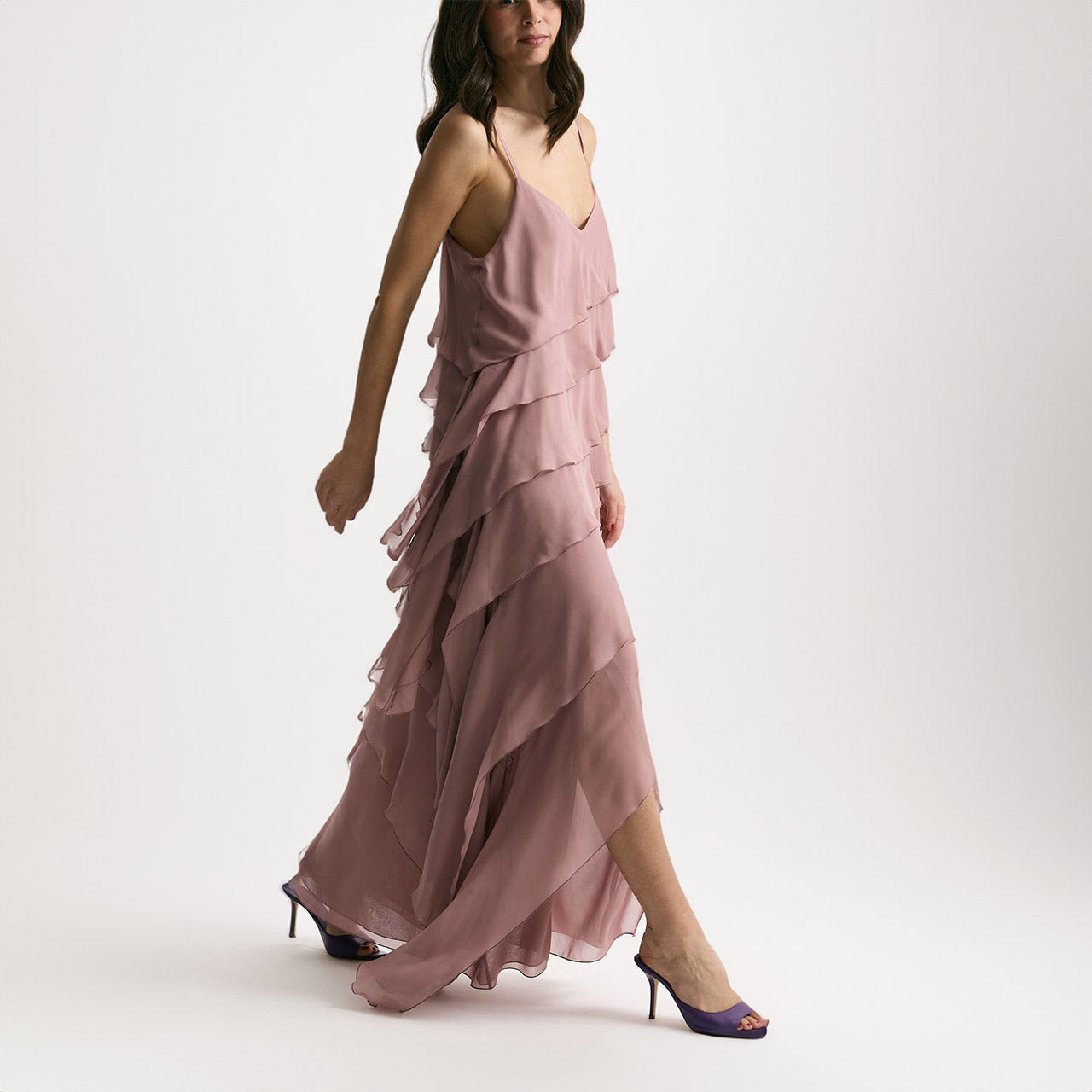 Abito lungo MARYLIN rosa donna Antonelli firenze - 6