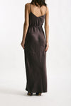 Abito lungo scollato melanzana donna Antonelli firenze - 3