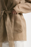 Giacca in voile di seta cammello donna Antonelli firenze - 5