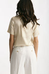 Camicia in seta crema donna Antonelli firenze - 3