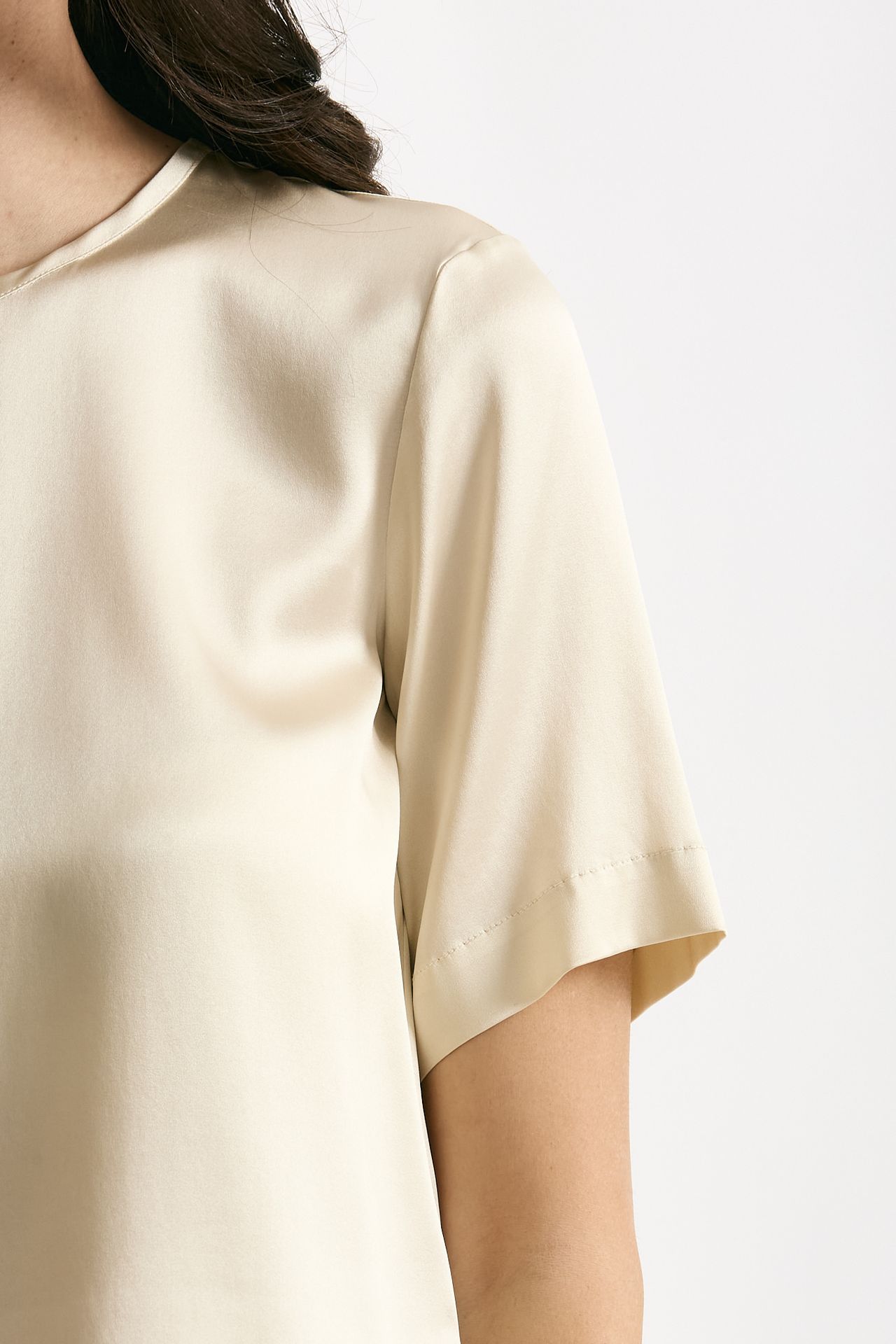 Camicia in seta crema donna Antonelli firenze - 5