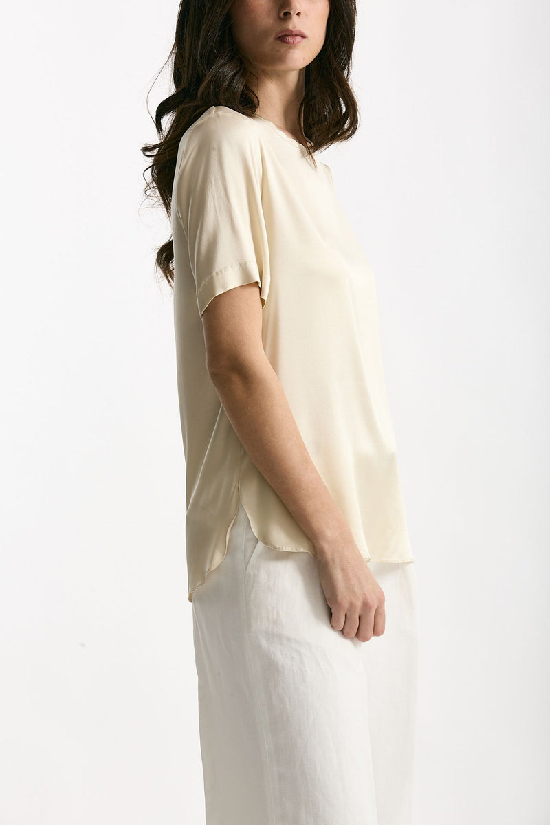 Camicia in seta crema donna Antonelli firenze - 7