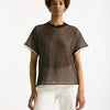 Maglia doppiata marrone e bianco donna Antonelli firenze - 6