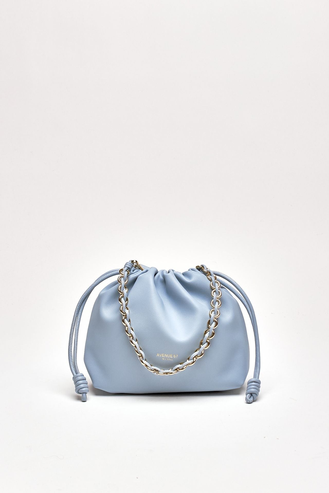Pochette morbida CYNTHIA in pelle sauvage blu cielo donna Avenue 67 - 1