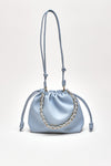 Pochette morbida CYNTHIA in pelle sauvage blu cielo donna Avenue 67 - 4