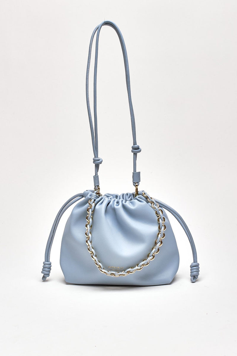 Pochette morbida CYNTHIA in pelle sauvage blu cielo donna Avenue 67 - 4