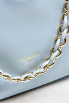 Pochette morbida CYNTHIA in pelle sauvage blu cielo donna Avenue 67 - 5