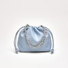 Pochette morbida CYNTHIA in pelle sauvage blu cielo donna Avenue 67 - 7