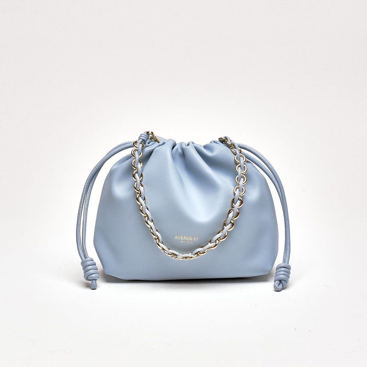 Pochette morbida CYNTHIA in pelle sauvage blu cielo donna Avenue 67 - 7