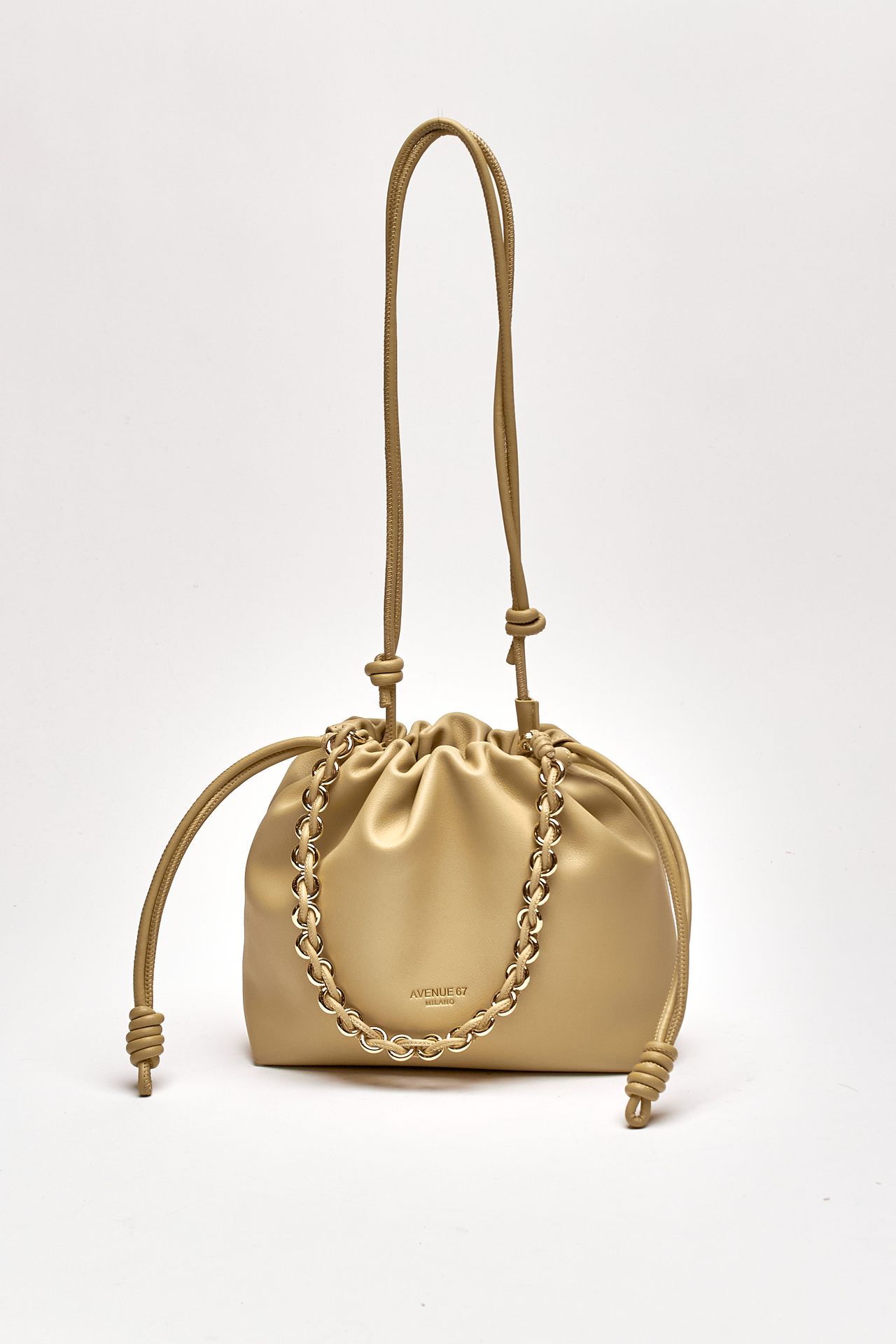 Pochette morbida CYNTHIA in pelle sauvage sabbia donna Avenue 67 - 4