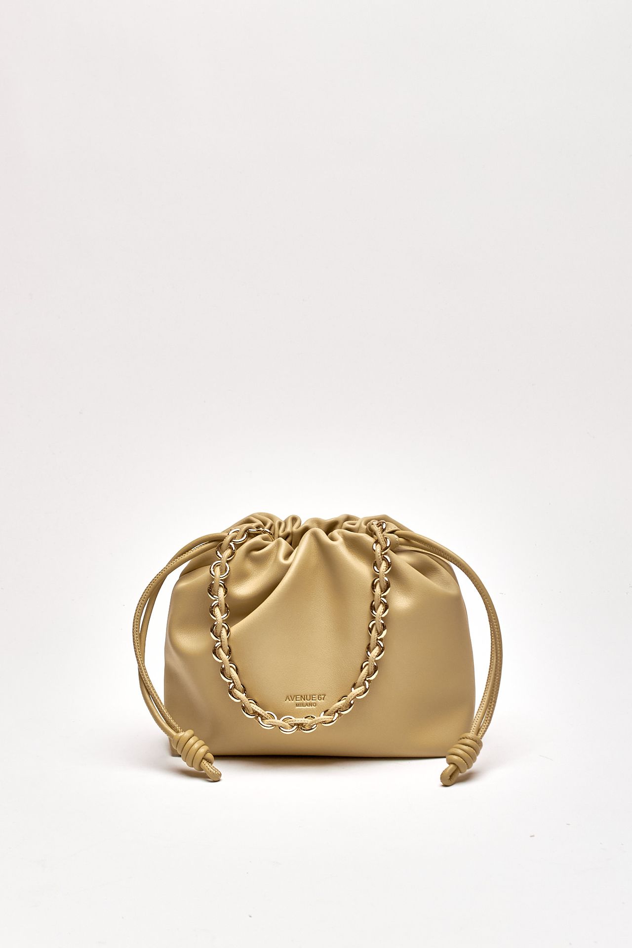 Pochette morbida CYNTHIA in pelle sauvage sabbia donna Avenue 67 - 1