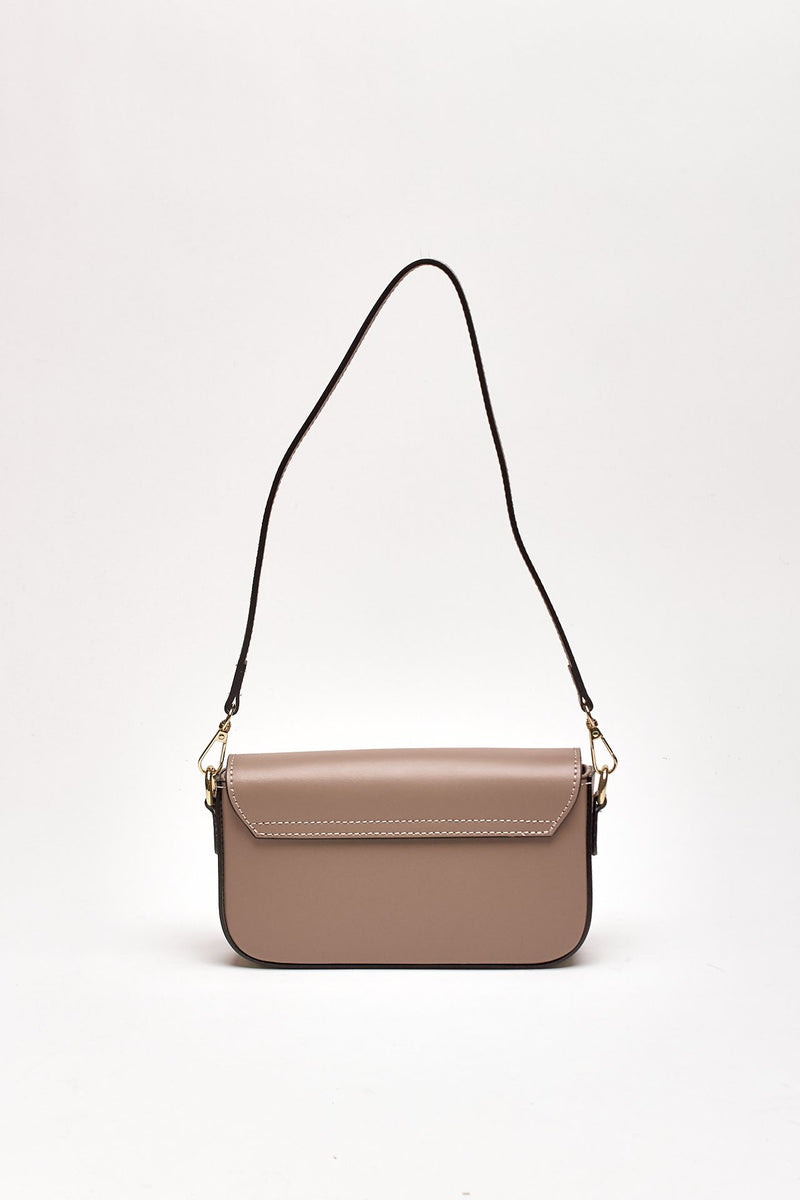 Clutch rigida FARAH in pelle ruga tortora donna Avenue 67 - 3