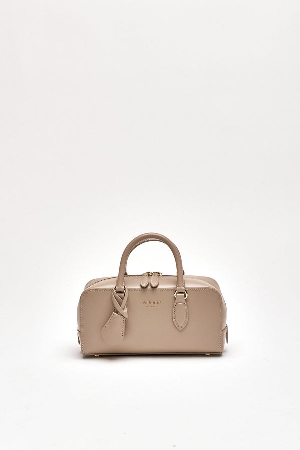 Mini-bauletto rigido ALIMA in pelle tortora donna Avenue 67