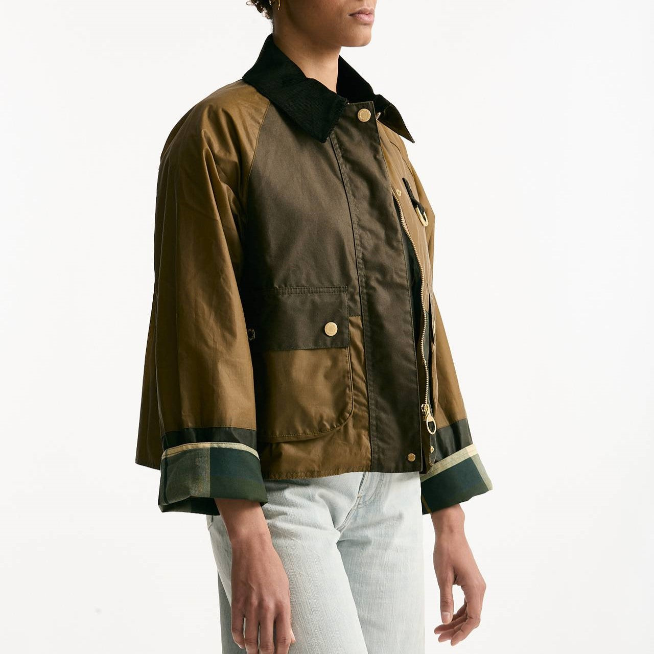 Giacca cerata crop ALMA WAX sabbia donna Barbour - 10