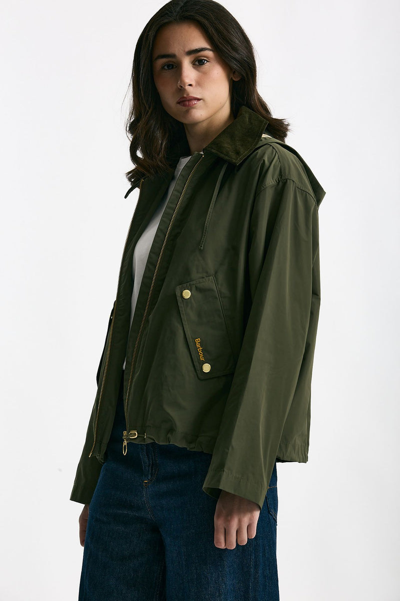 Giubbino WEAVER in nylon verde donna Barbour - 1