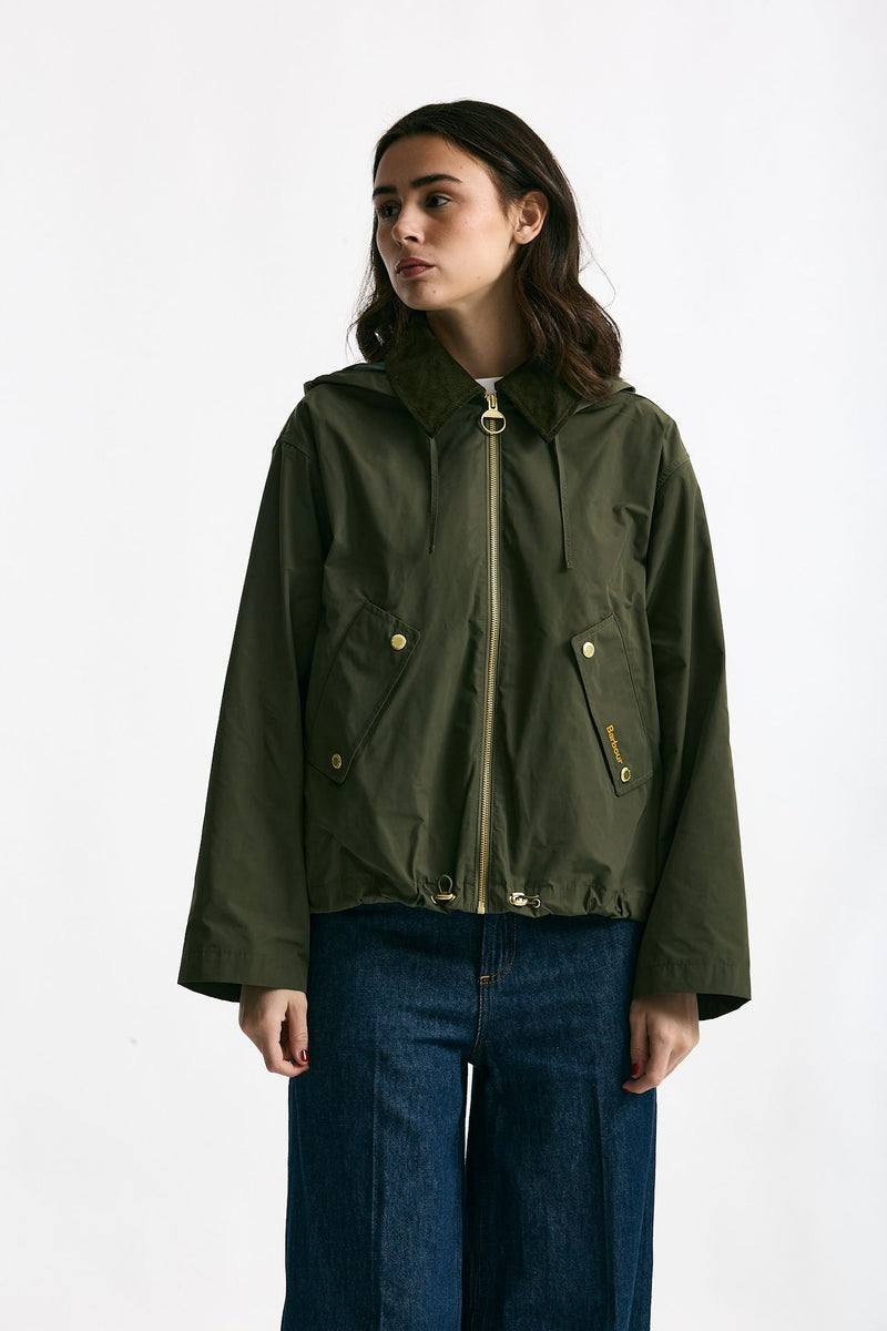 Giubbino WEAVER in nylon verde donna Barbour - 4