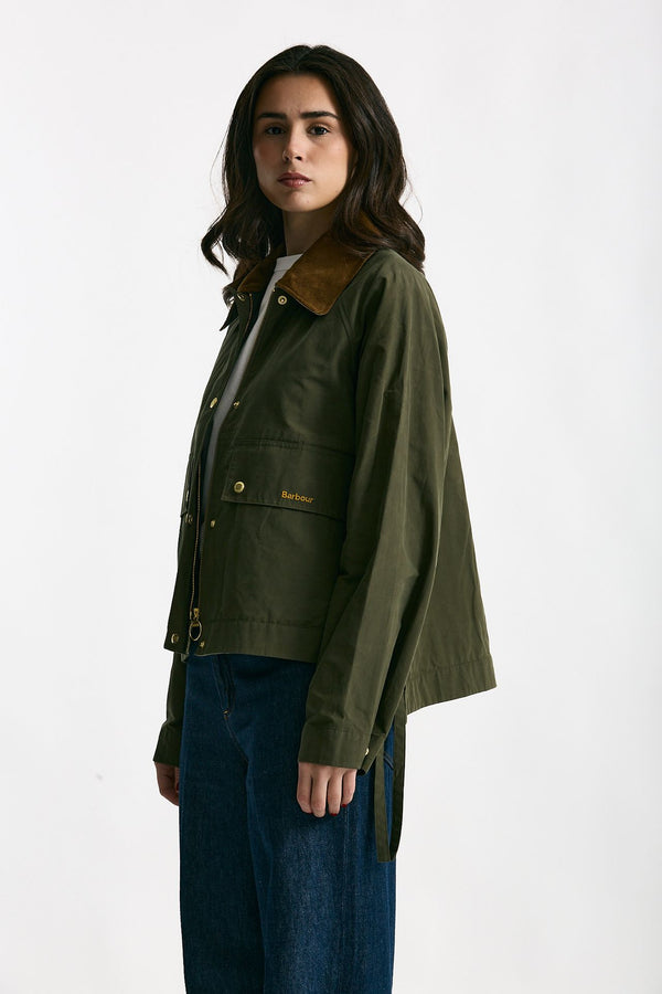 Giubbino antipioggia MEDLAN verde donna Barbour