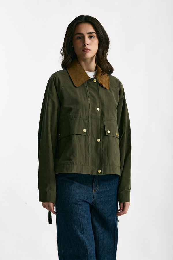 Giubbino antipioggia MEDLAN verde donna Barbour