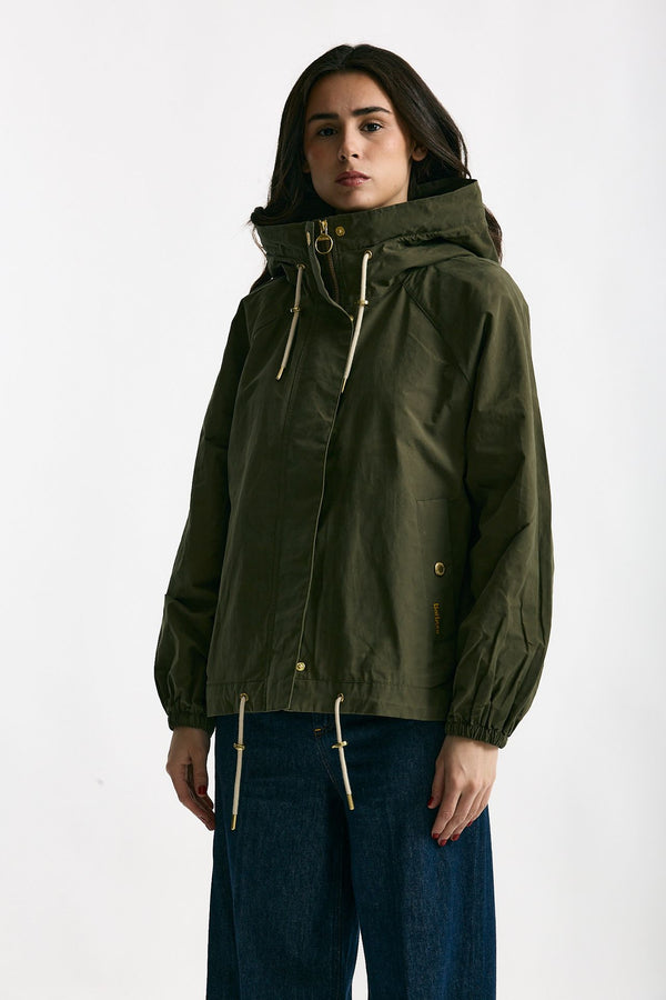 Giubbino antipioggia HAWKRIDGE verde donna Barbour