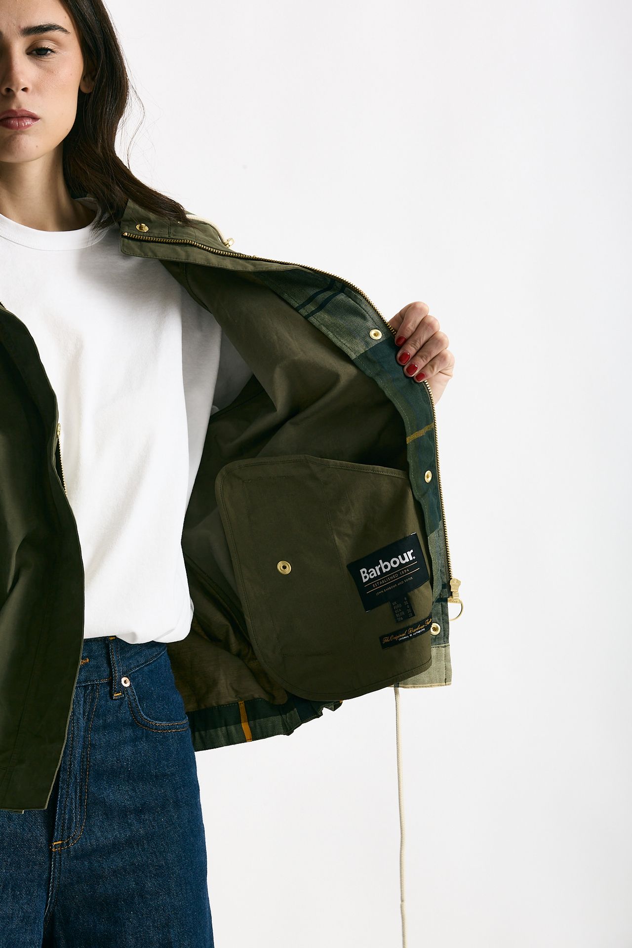 Giubbino antipioggia HAWKRIDGE verde donna Barbour - 6