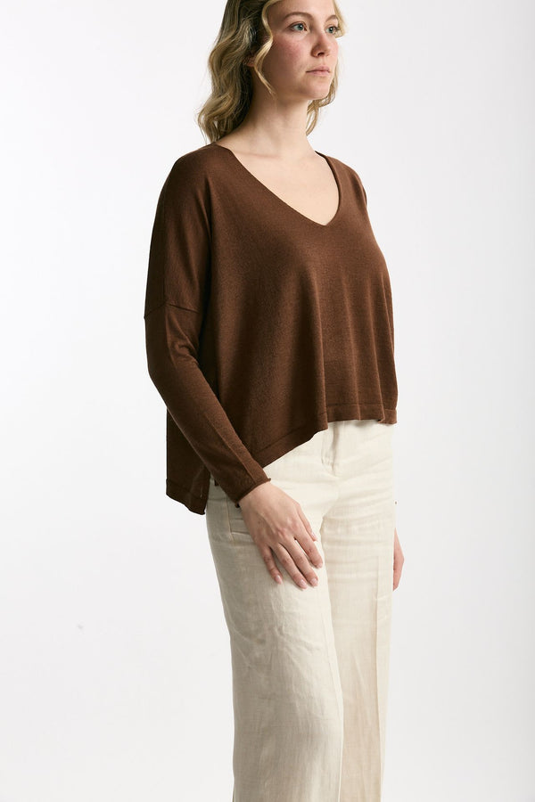 Maglia in seta e cashmere bruciato donna Be you