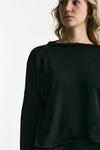 Maglia collo a barchetta nero donna Be you - 5