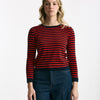 Maglia rigata Blu e rossa donna Marché des palmiers - 6