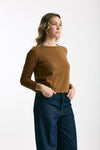 Maglia basic cammello donna Marché des palmiers - 4