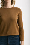 Maglia basic cammello donna Marché des palmiers - 5