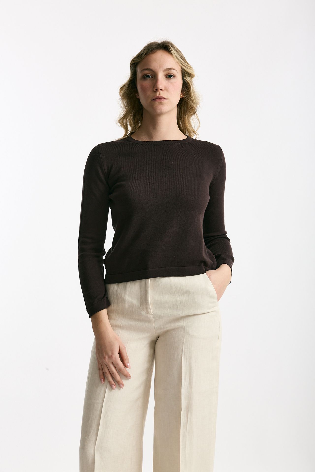 Maglia basic testa moro donna Marché des palmiers - 1