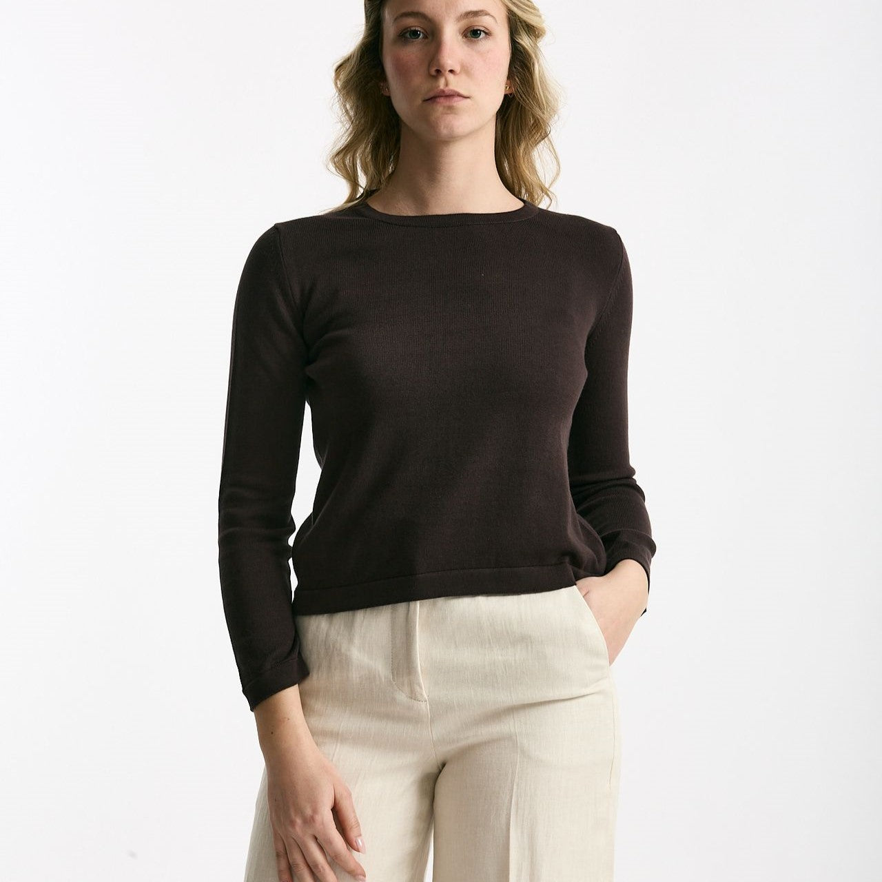 Maglia basic testa moro donna Marché des palmiers - 5