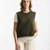 Gilet in maglia verde bosco donna Marché des palmiers - 6
