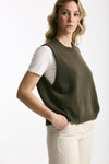 Gilet in maglia verde bosco donna Marché des palmiers - 5
