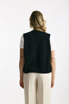 Gilet in maglia nero donna Marché des palmiers - 3