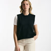 Gilet in maglia nero donna Marché des palmiers - 6