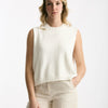 Gilet in maglia bianco donna Marché des palmiers - 6