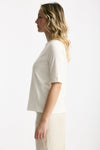 T-shirt in cotone bianco donna Marché des palmiers - 2