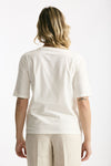 T-shirt in cotone bianco donna Marché des palmiers - 3