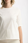 T-shirt in cotone bianco donna Marché des palmiers - 5