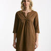 Abito in cotone terra scollato donna Clouds - 6