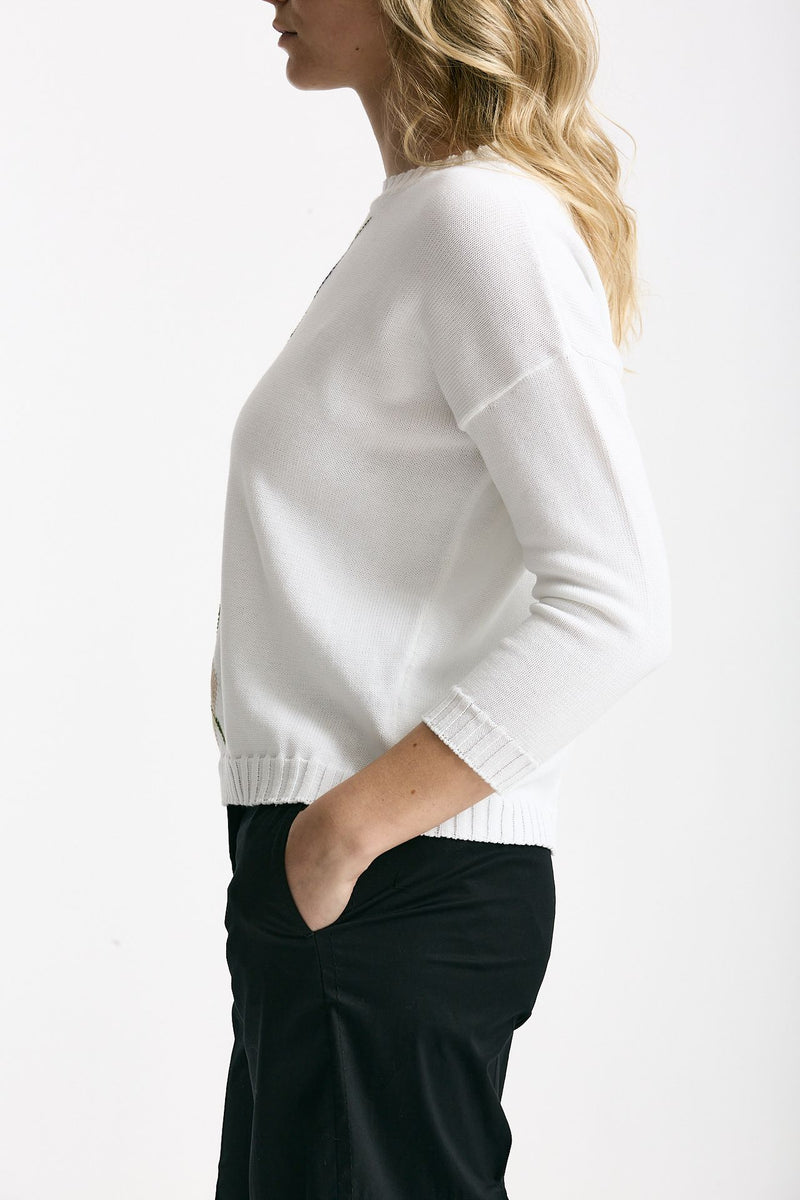 Maglia in cotone Fondo bianco donna Clouds - 2