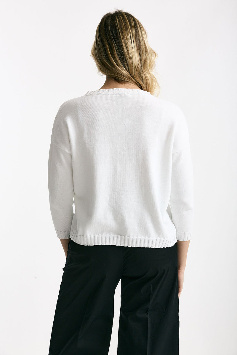 Maglia in cotone Fondo bianco donna Clouds - 3