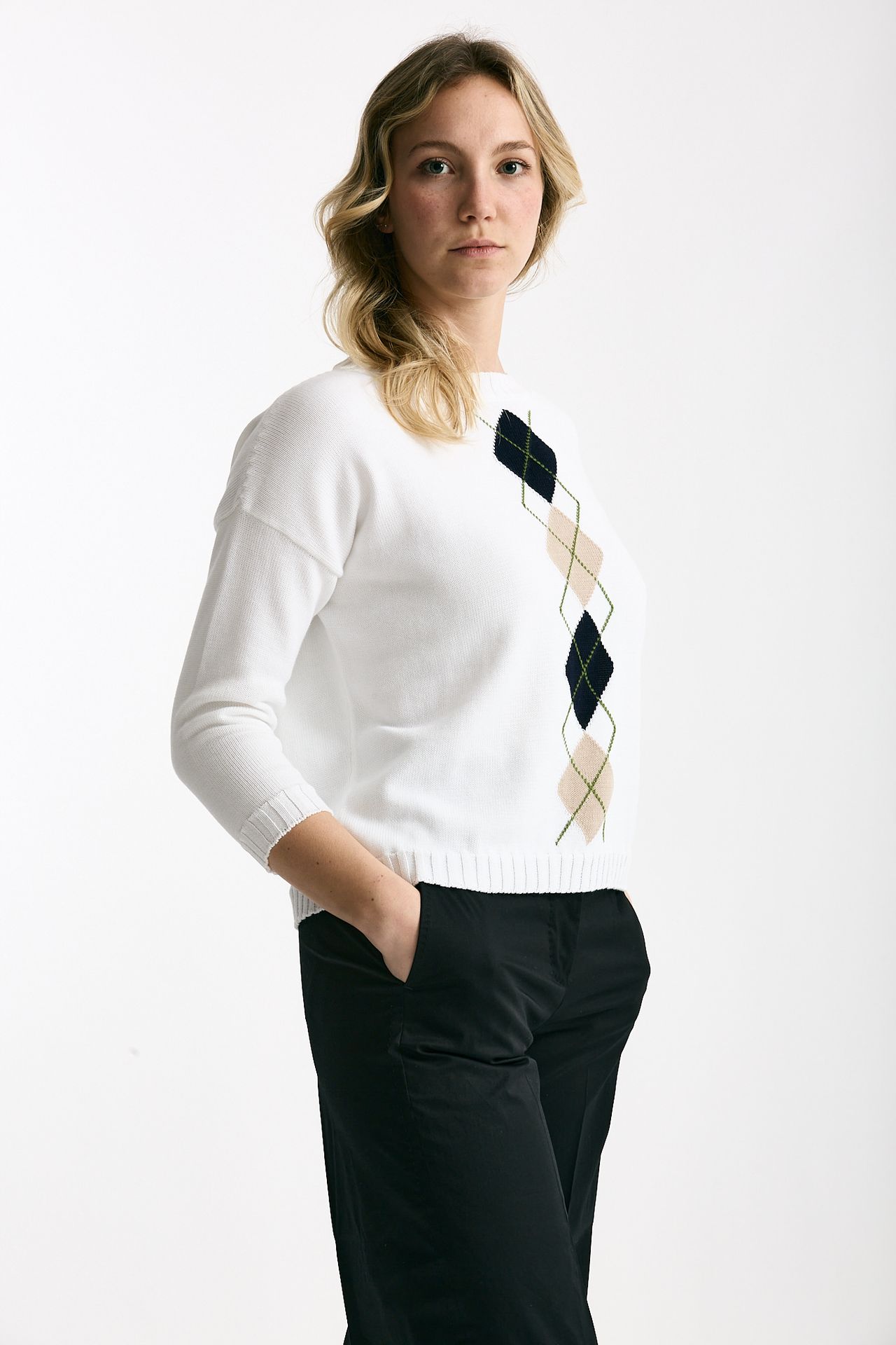 Maglia in cotone Fondo bianco donna Clouds - 4