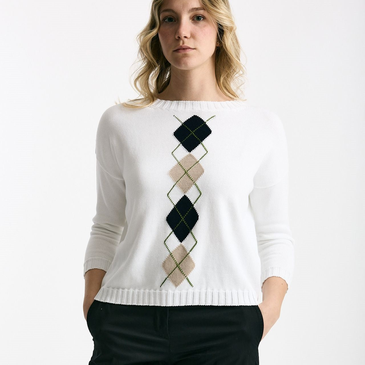 Maglia in cotone Fondo bianco donna Clouds - 6