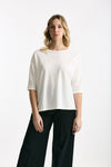 T-shirt over bianco donna Clouds - 1