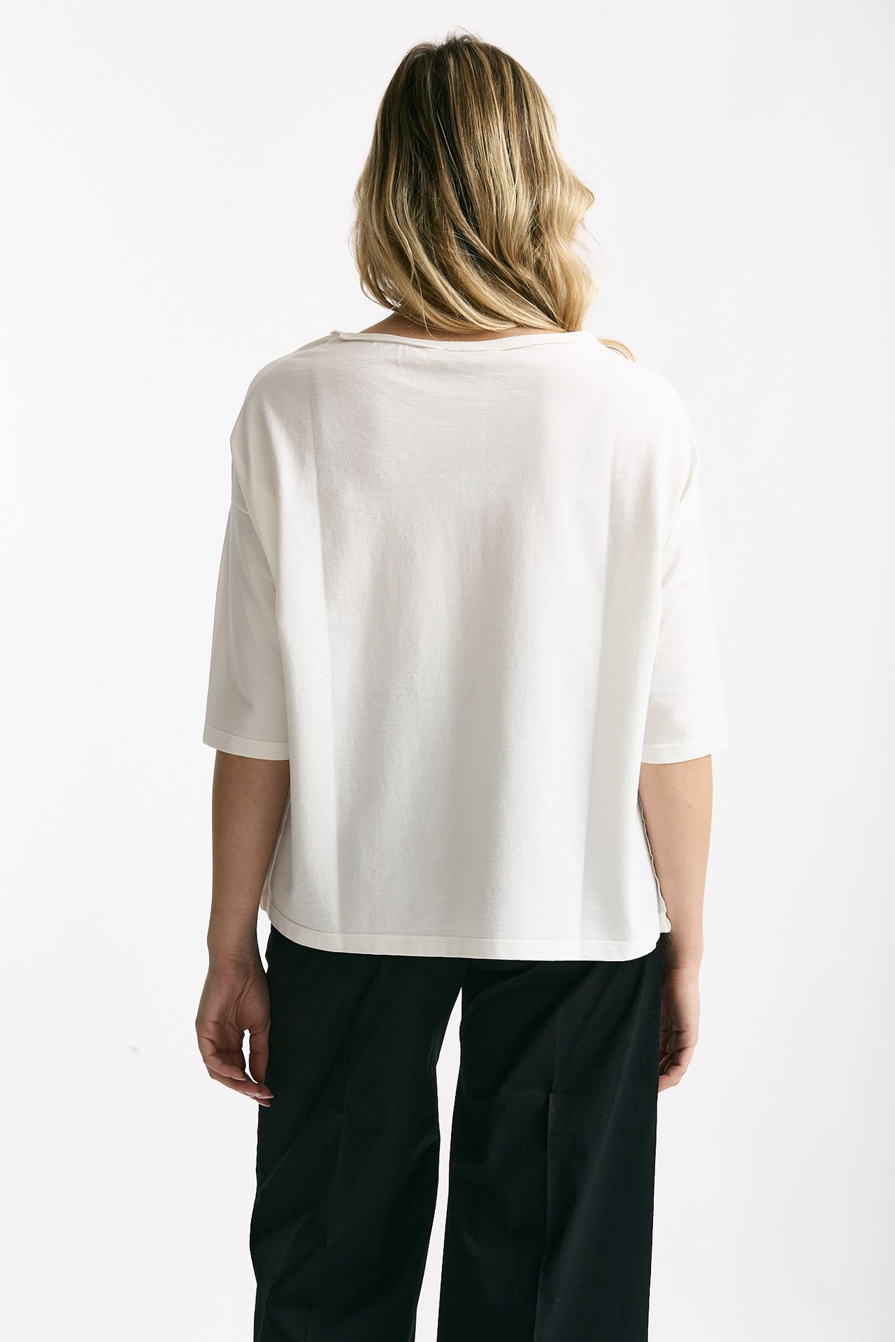 T-shirt over bianco donna Clouds - 3