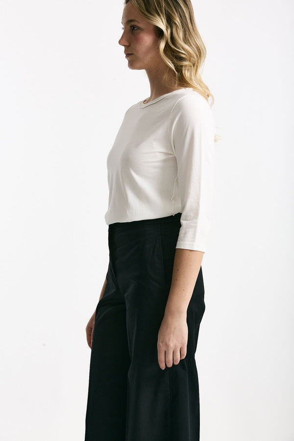 T-shirt slim bianco donna Clouds